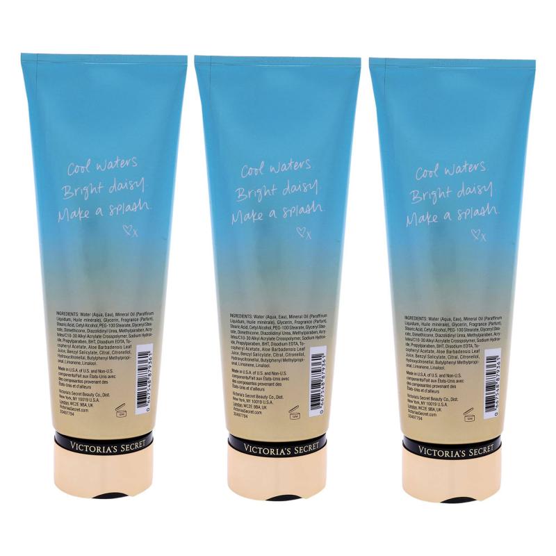 Aqua Kiss Fragrance Lotion by Victorias Secret for Women - 8 oz Body Lotion - Pack of 3