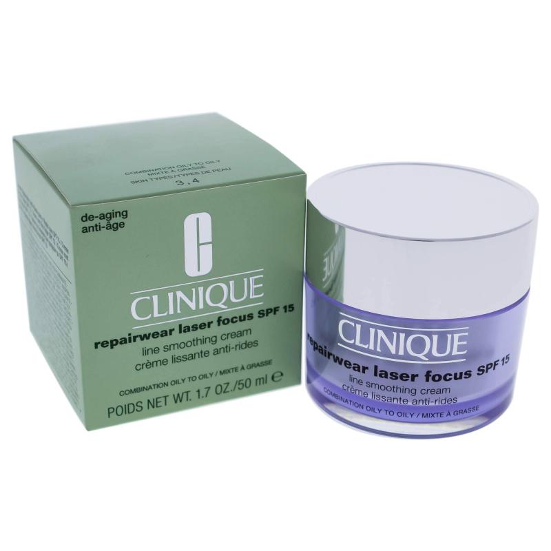 Repairwear Laser Focus Line Smoothing Cream SPF 15 - Combination Oily to Oily by Clinique for Women - 1.7 oz Cream