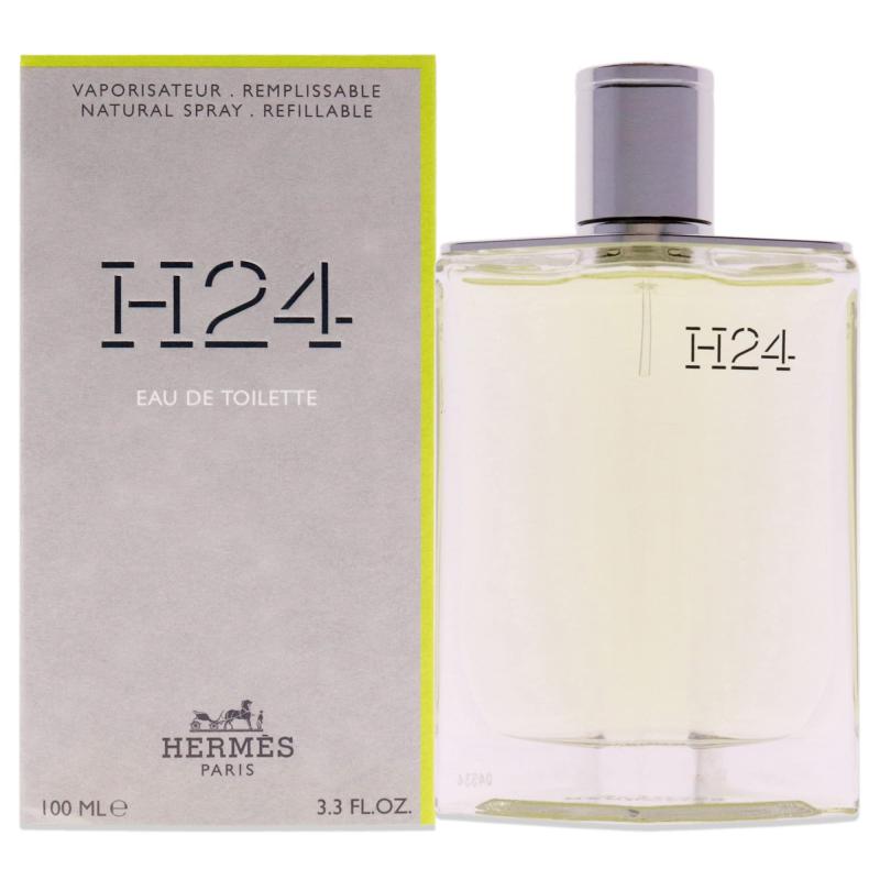 Hermes H24 for Men Eau de Toilette Refillable Spray, 3.3 Ounce