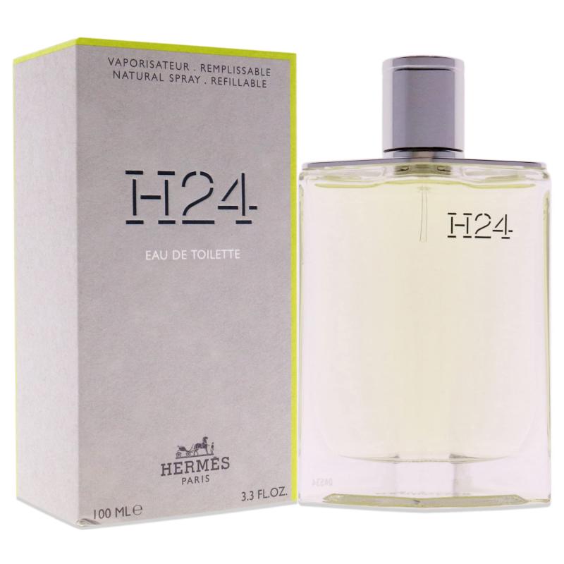 Hermes H24 for Men Eau de Toilette Refillable Spray, 3.3 Ounce