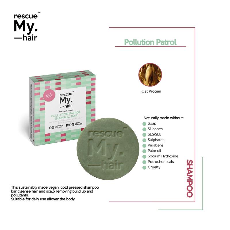 Rescue My Hair Pollution Patrol Shampoo Bar by Infuse My Colour for Unisex - 2.7 oz Shampoo