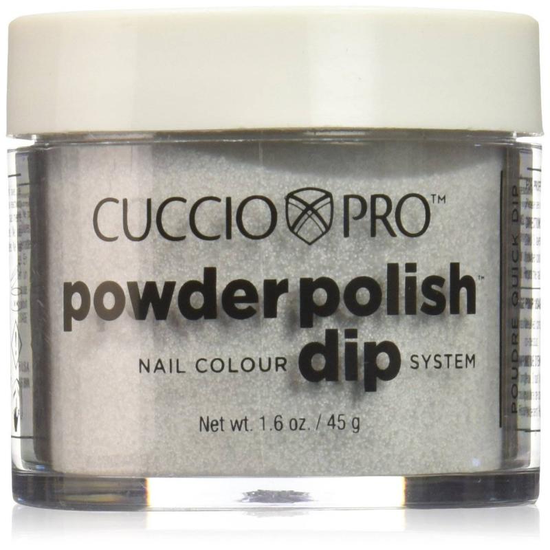 Pro Powder Polish Nail Colour Dip System - Silver with Silver Glitter by Cuccio Colour for Women - 1.6 oz Nail Powder