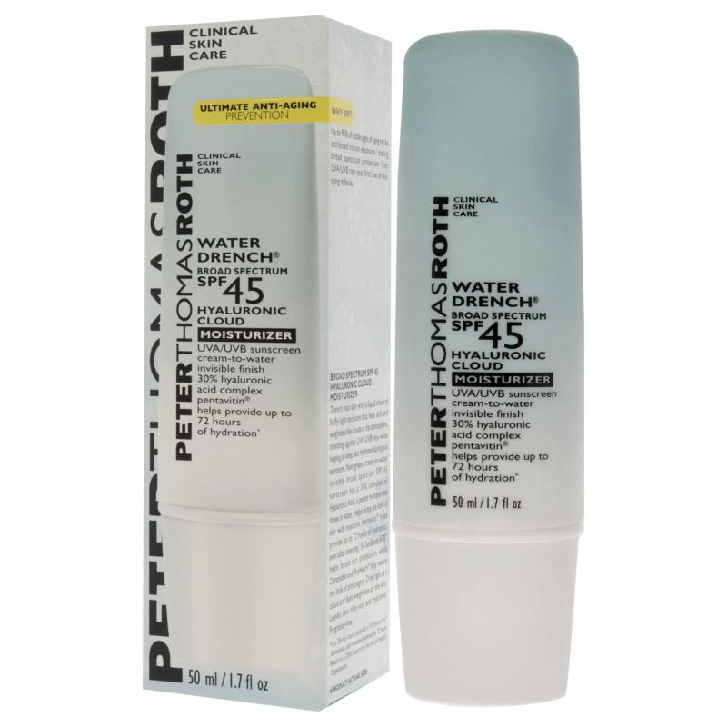 Water Drench Cloud Cream Moisturizer SPF 45 by Peter Thomas Roth for Unisex - 1.7 oz Cream