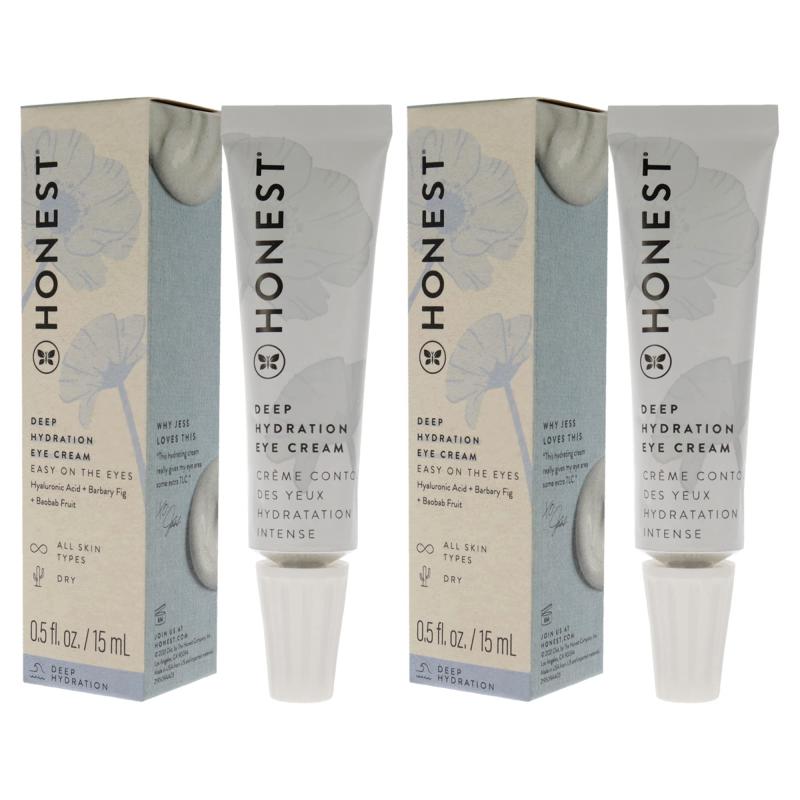 Deep Hydration Eye Cream by Honest for Women - 0.5 oz Cream - Pack of 2