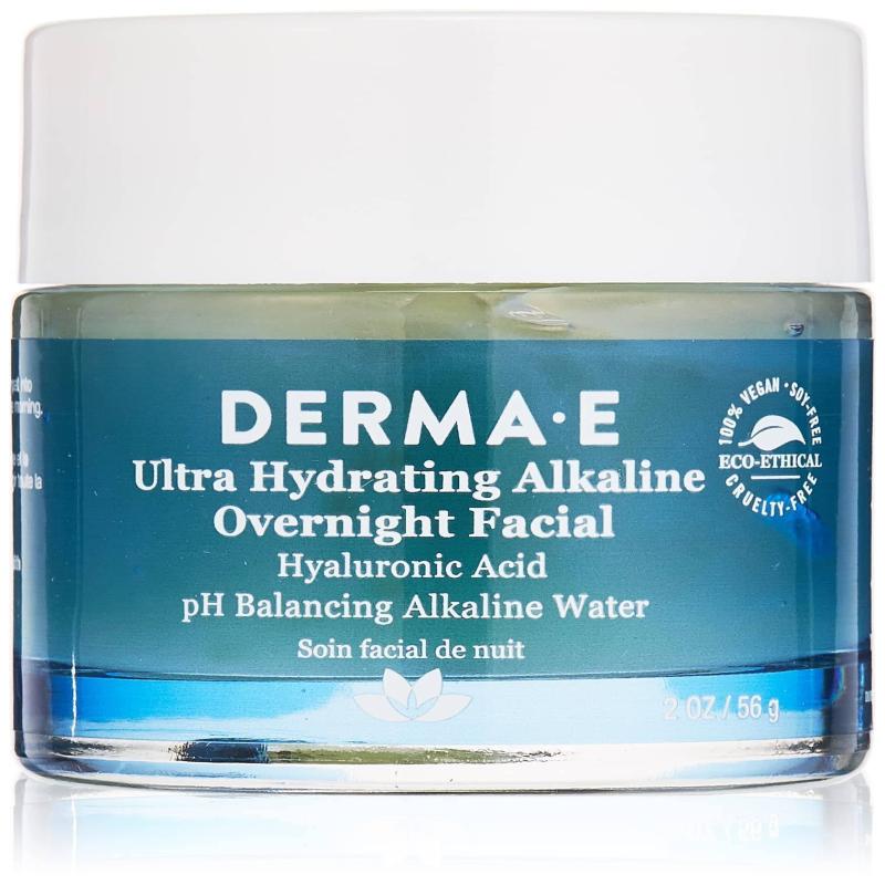 Ultra Hydrating Alkaline Overnight Facial by Derma-E for Unisex - 2 oz Gel