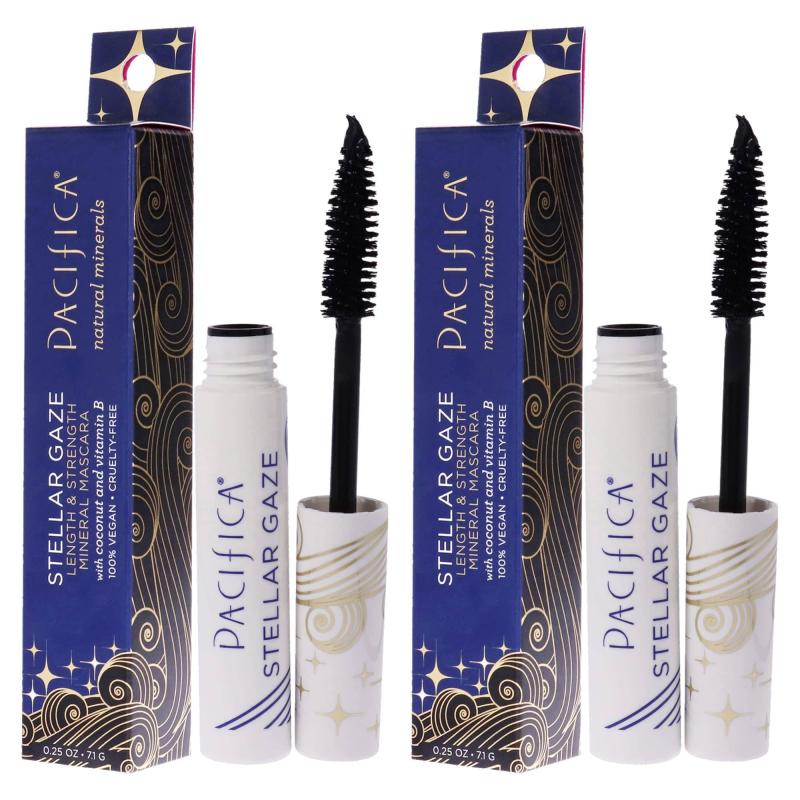 Stellar Gaze Length and Strength Mineral - Supernova-Black by Pacifica for Women - 0.25 oz Mascara - Pack of 2