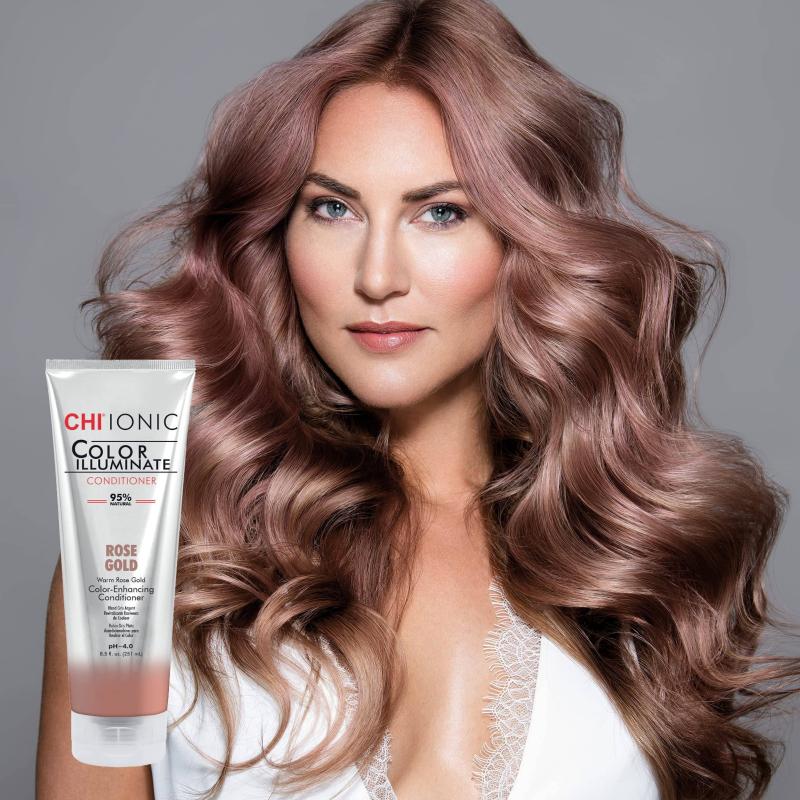 Ionic Color Illuminate - Rose Gold Conditioner by CHI for Unisex - 8.5 oz Conditioner