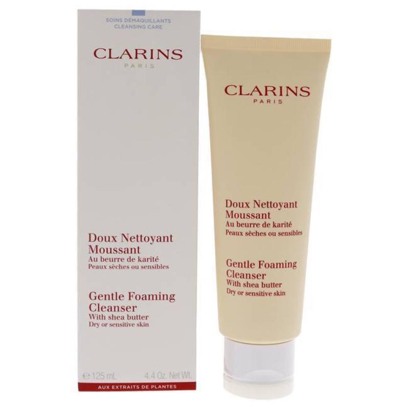 Gentle Foaming Cleanser With Shea Butter Dry Sensitive Skin by Clarins for Unisex - 4.4 oz Foaming Cleanser