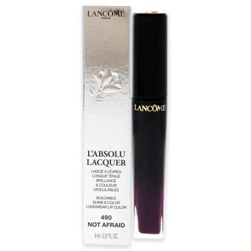 LAbsolu Lacquer Lipstick - 490 Not Afraid by Lancome for Women - 0.27 oz Lipstick