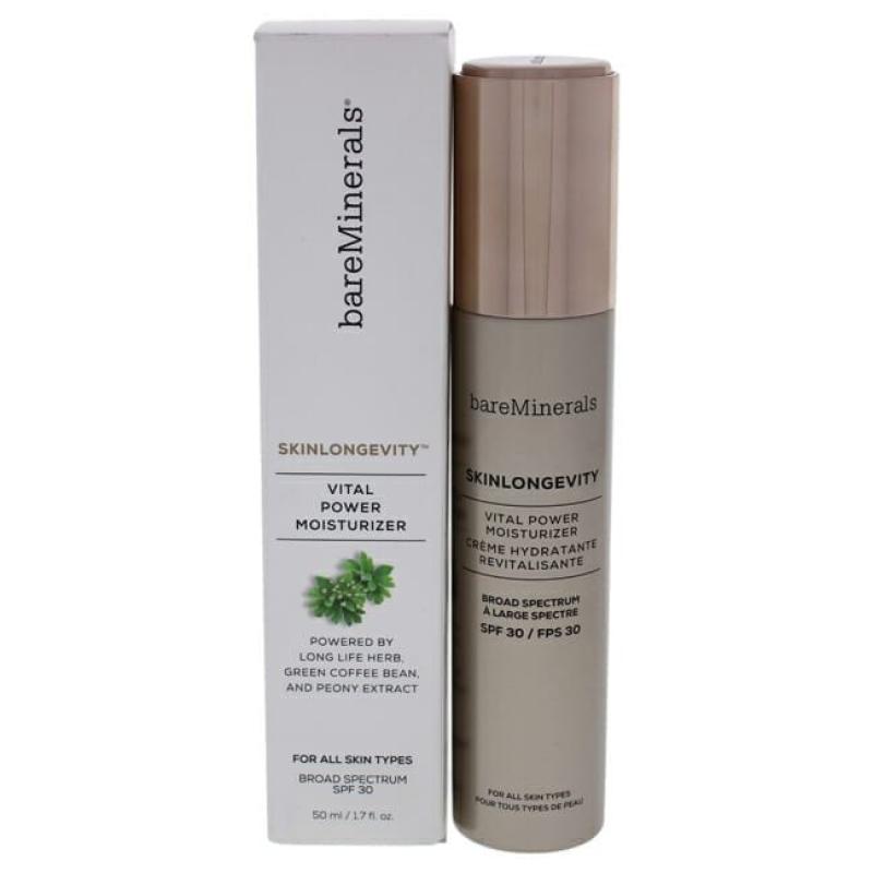 Skinlongevity Vital Power Moisturizer SPF 30 by bareMinerals for Unisex - 1.7 oz Moisturizer