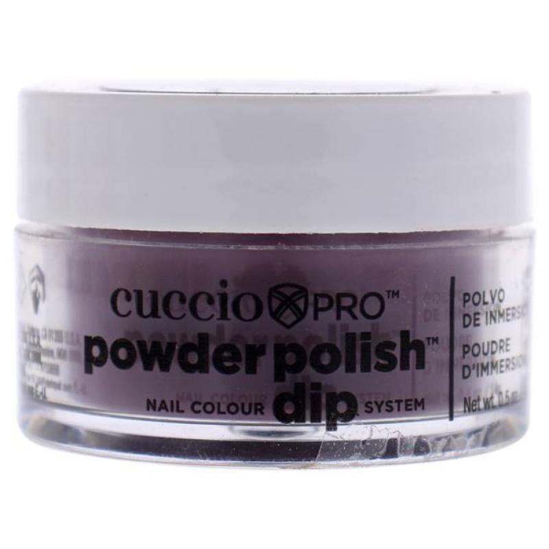 Pro Powder Polish Nail Colour Dip System - Plum with Black Undertones by Cuccio Colour for Women - 0.5 oz Nail Powder