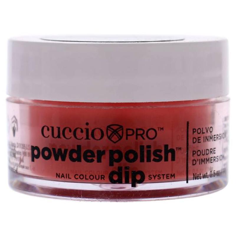 Pro Powder Polish Nail Colour Dip System - Red with Orange Undertones by Cuccio Colour for Women - 0.5 oz Nail Powder