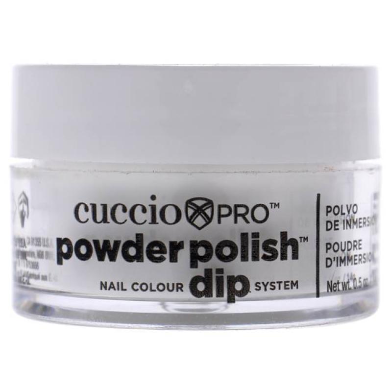 Pro Powder Polish Nail Colour Dip System - White With Silver Mica by Cuccio Colour for Women - 0.5 oz Nail Powder