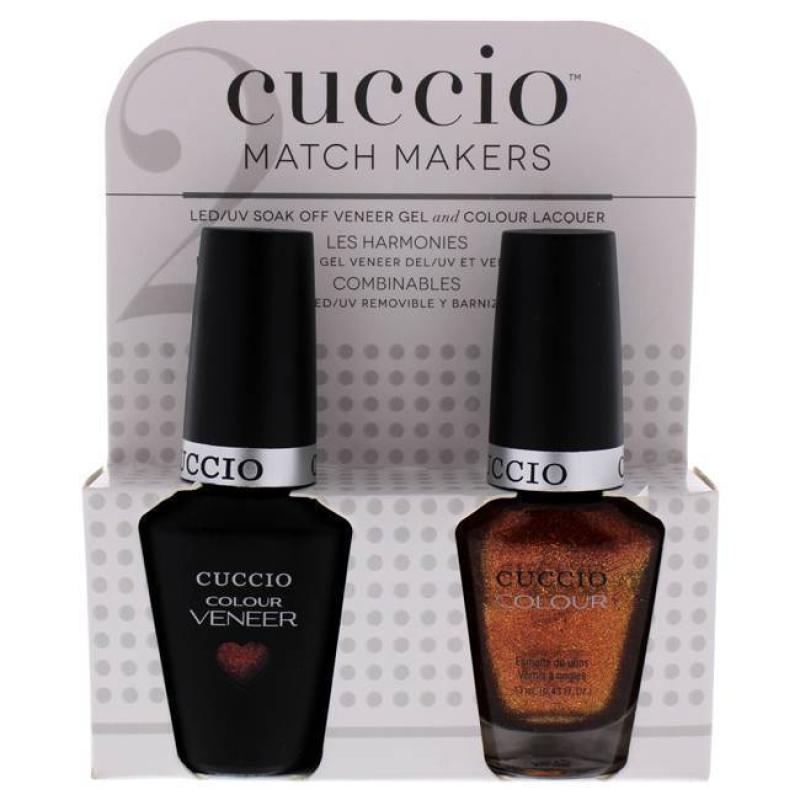 Match Makers Set - Higher Grounds by Cuccio Colour for Women - 2 Pc 0.44oz Veneer Soak Of Gel Nail Polish, 0.43oz Colour Nail Polish