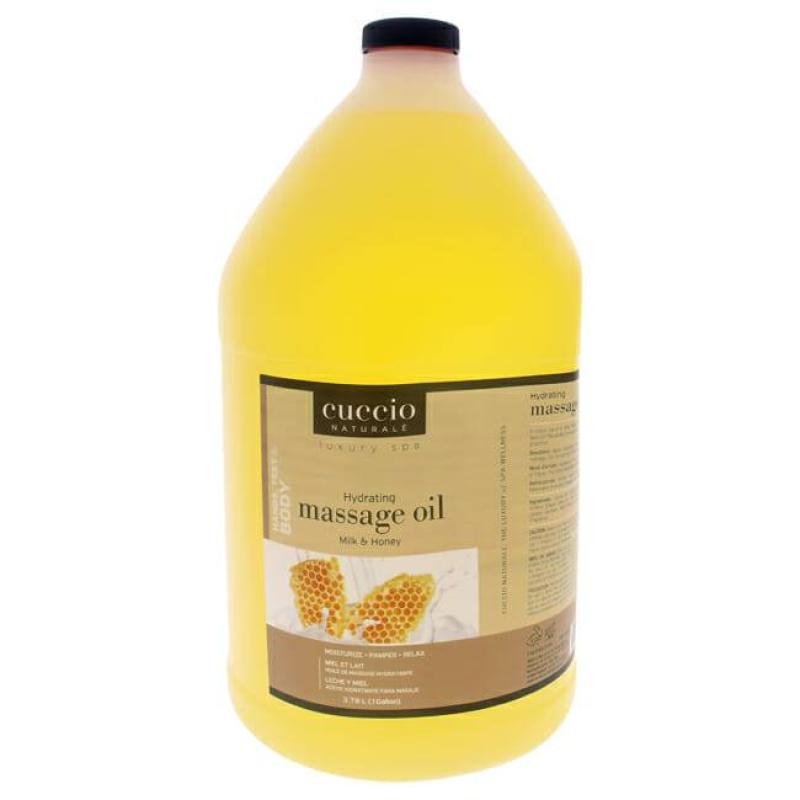 Luxury Spa Hydrating Massage Oil - Milk and Honey by Cuccio Naturale for Unisex - 1 Gallon Oil