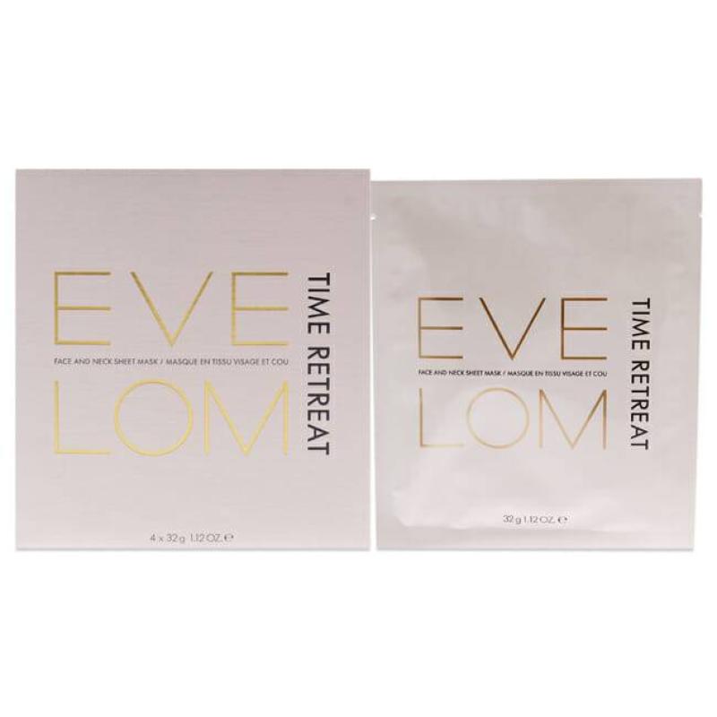 Time Retreat Face And Neck Sheet Mask by Eve Lom for Unisex - 4 Pc Mask