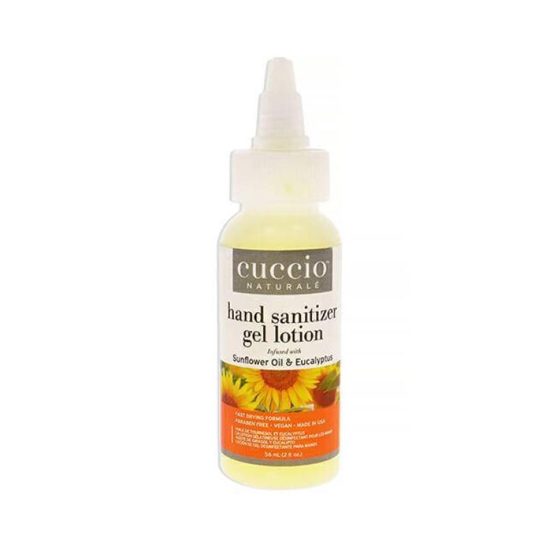Hand Sanitizer Gel Lotion - Sunflower Oil and Eucalyptus by Cuccio Naturale for Unisex - 2 oz Hand Sanitizer