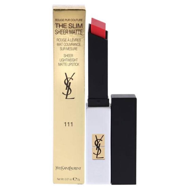 Rouge Pur Couture The Slim Sheer Matte Lipstick - 111 Corail Explicite by Yves Saint Laurent for Women - 0.07 oz Lipstick