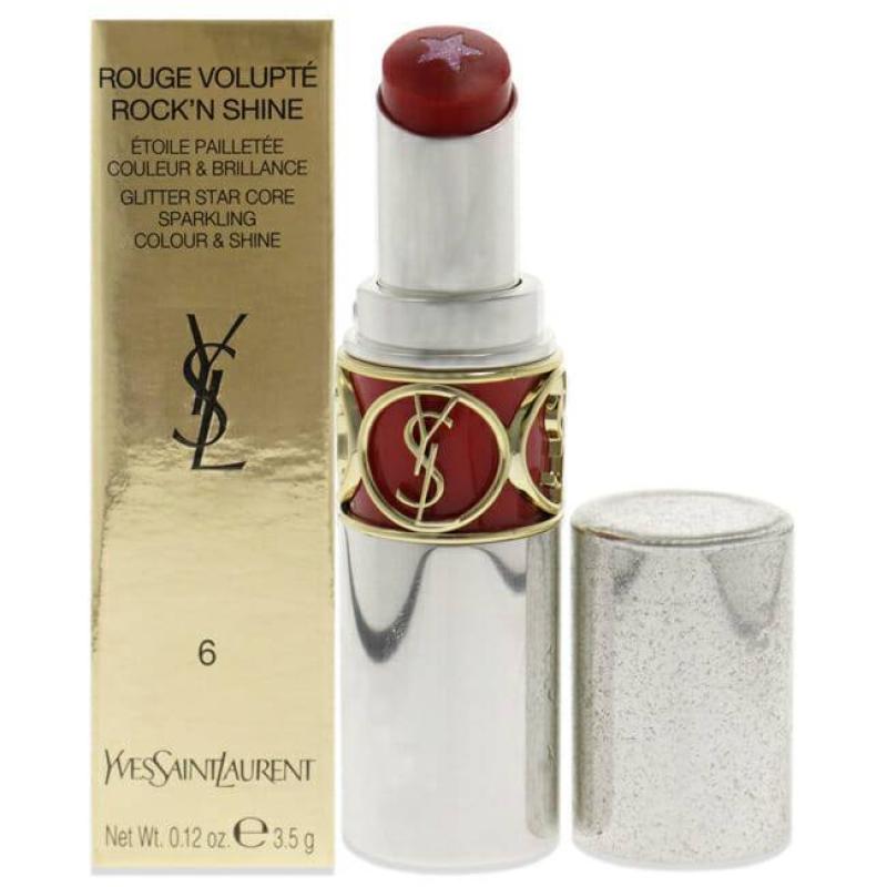 Rouge Volupte RockN Shine Lipstick - 06 Orange Speaker by Yves Saint Laurent for Women - 0.12 oz Lipstick