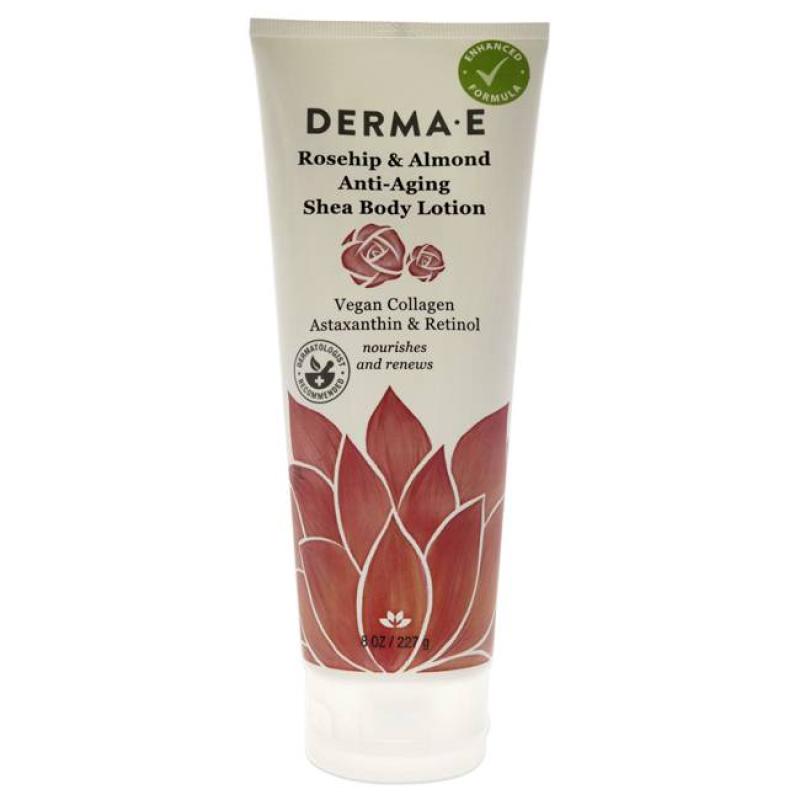 Anti-Aging Shea Body Lotion - Rosehip and Almond by Derma-E for Unisex - 8 oz Body Lotion