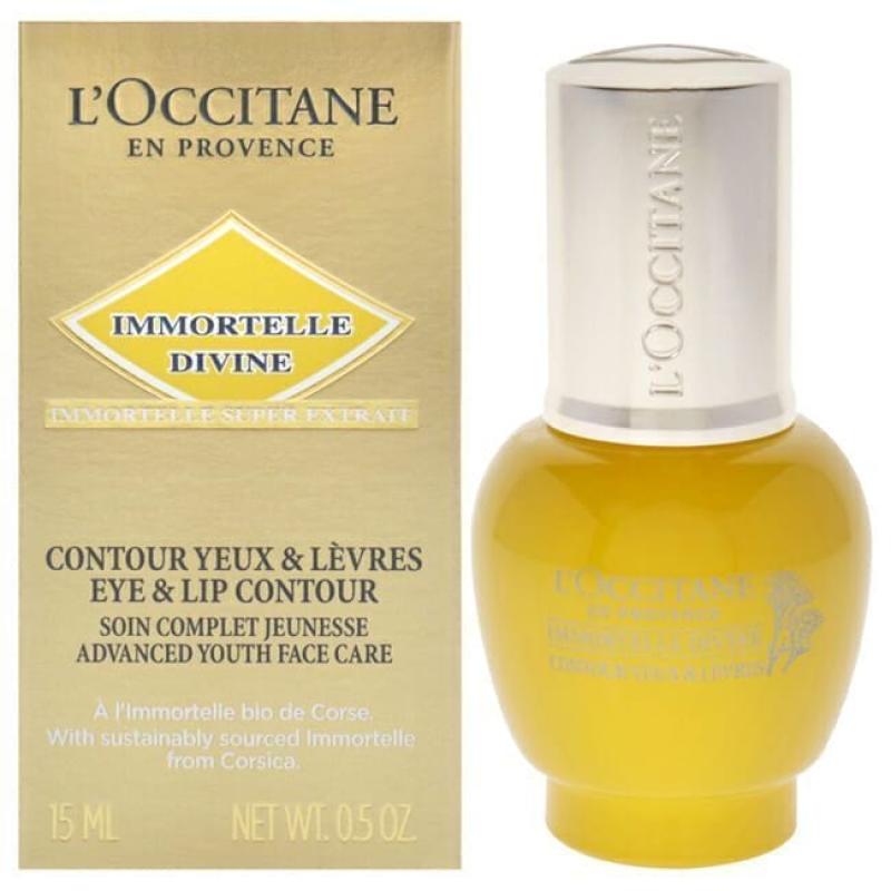 Immortelle Divine Eyes and Lips Serum by LOccitane for Unisex - 0.5 oz Serum