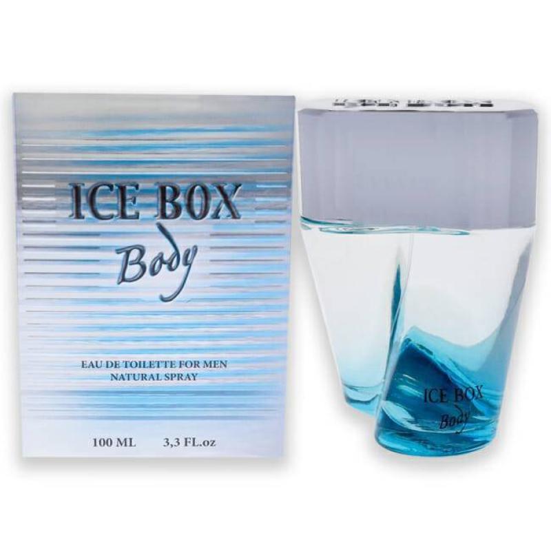 Ice Box Body by New Brand for Men - 3.3 oz EDT Spray