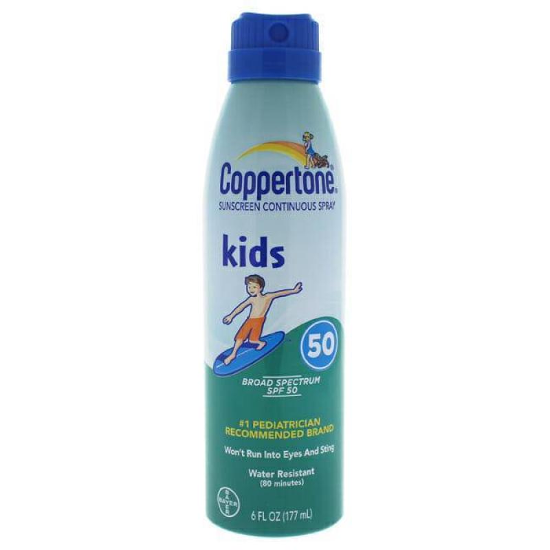 Coppertone Kids Sunscreen Continuous Spray SPF 50 by Coppertone for Kids - 6 oz Sunscreen