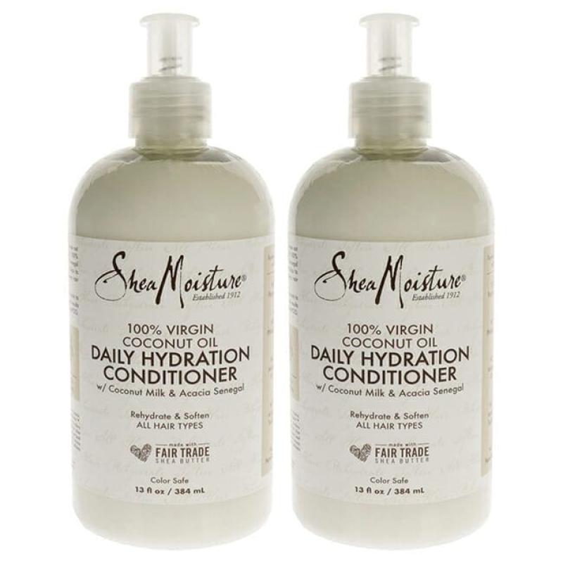 100% Virgin Coconut Oil Daily Hydration Conditioner - Pack of 2 by Shea Moisture for Unisex - 13 oz Conditioner