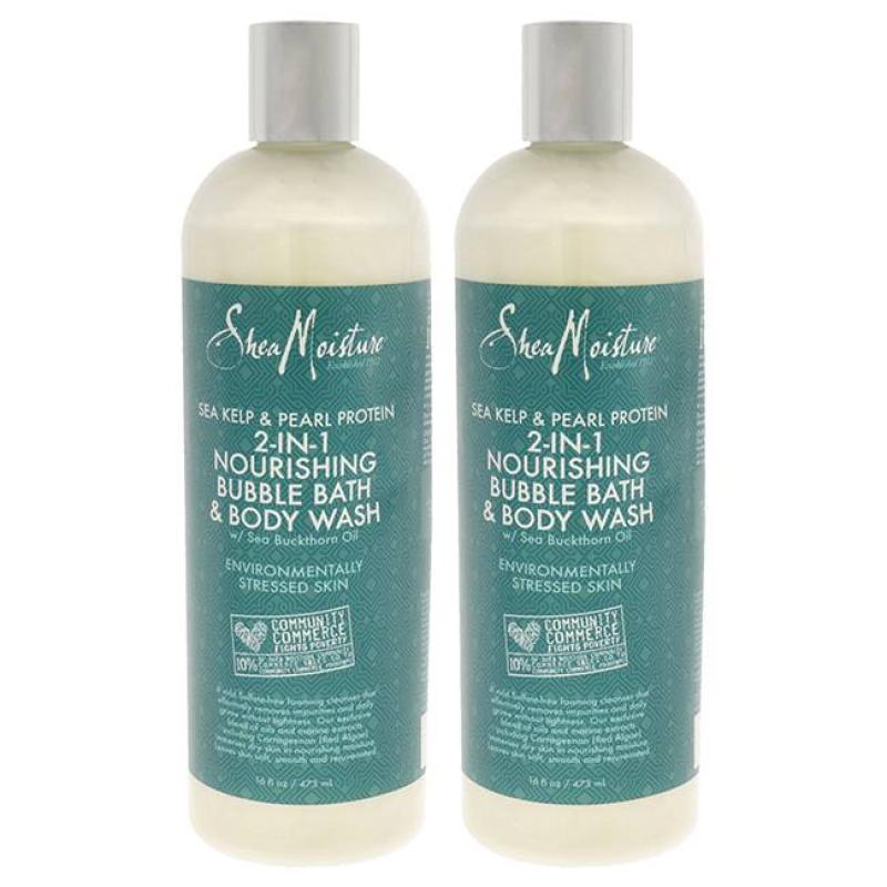 Sea Kelp &amp; Pearl Protein Nourishing Body Wash - Pack Of 2 By Shea Moisture For Unisex - 16 Oz Body Wash