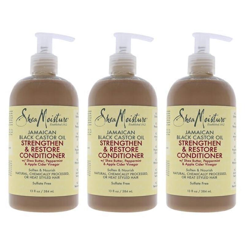 Jamaican Black Castor Oil Strengthen and Restore Conditioner by Shea Moisture for Unisex - 13 oz Conditioner - Pack of 3