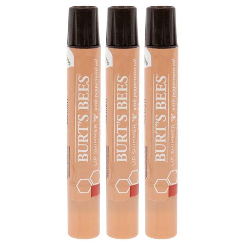 Burts Bees Lip Shimmer - Apricot by Burts Bees for Women - 0.09 oz Lip Shimmer - Pack of 3