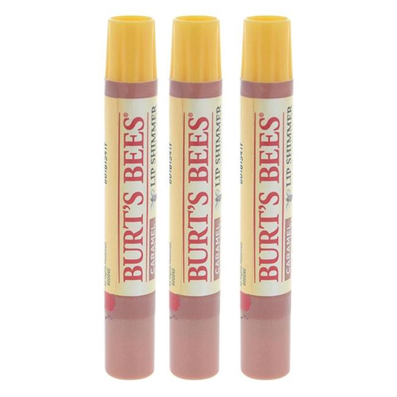 Burts Bees Lip Shimmer - Caramel by Burts Bees for Women - 0.09 oz Lip Shimmer - Pack of 3