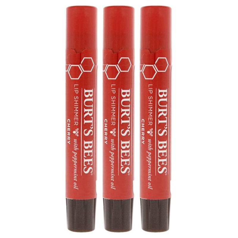 Burts Bees Lip Shimmer - Cherry by Burts Bees for Women - 0.09 oz Lip Shimmer - Pack of 3