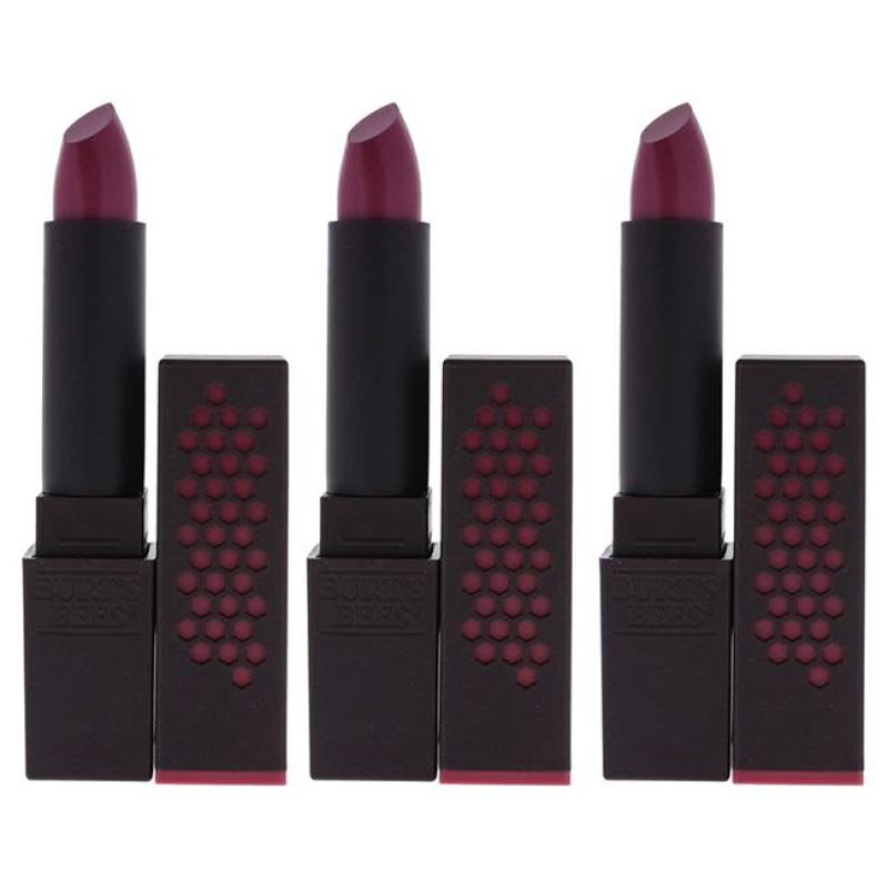 Glossy Lipstick - 517 Pink Pool by Burts Bees for Women - 0.12 oz Lipstick - Pack of 3