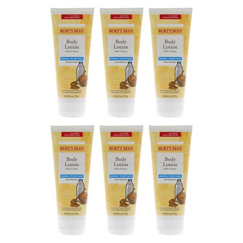 Milk and Honey Body Lotion by Burts Bees for Unisex - 6 oz Body Lotion - Pack of 6