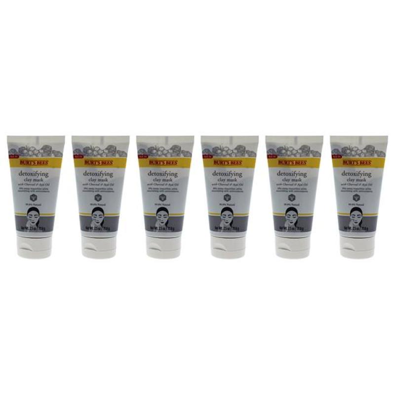 Detoxifying Clay Mask by Burts Bees for Unisex - 2.5 oz Mask - Pack of 6