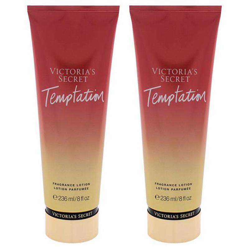 Temptation Fragrance Lotion by Victorias Secret for Women - 8 oz Body Lotion - Pack of 2