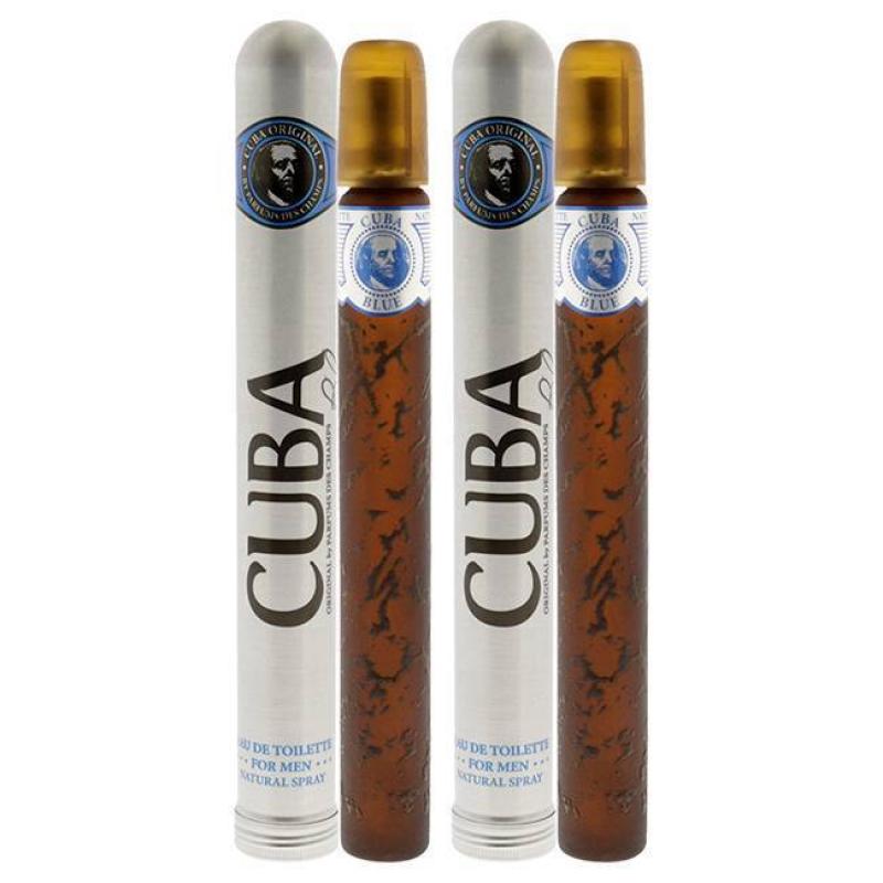 Cuba Blue by Cuba for Men - 1.2 oz EDT Spray - Pack of 2