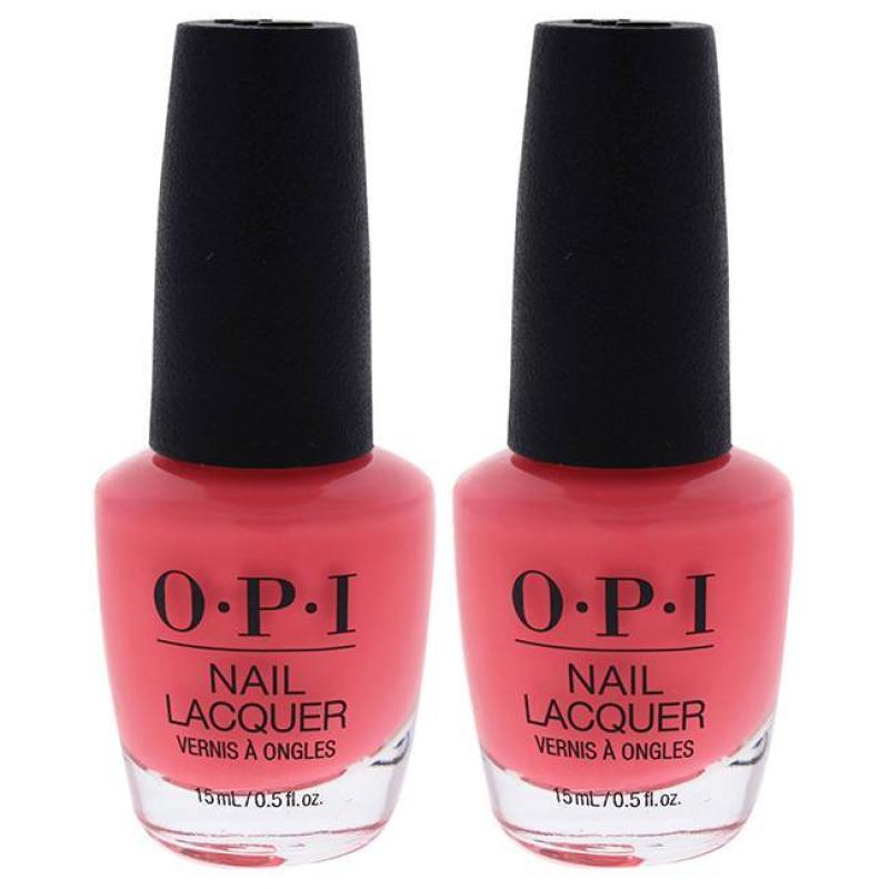 Nail Lacquer - NL N71 Orange You a Rock Star by OPI for Women - 0.5 oz Nail Polish - Pack of 2