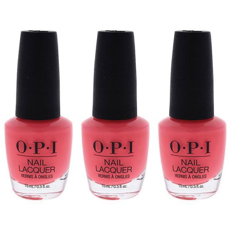 Nail Lacquer - NL N71 Orange You a Rock Star by OPI for Women - 0.5 oz Nail Polish - Pack of 3