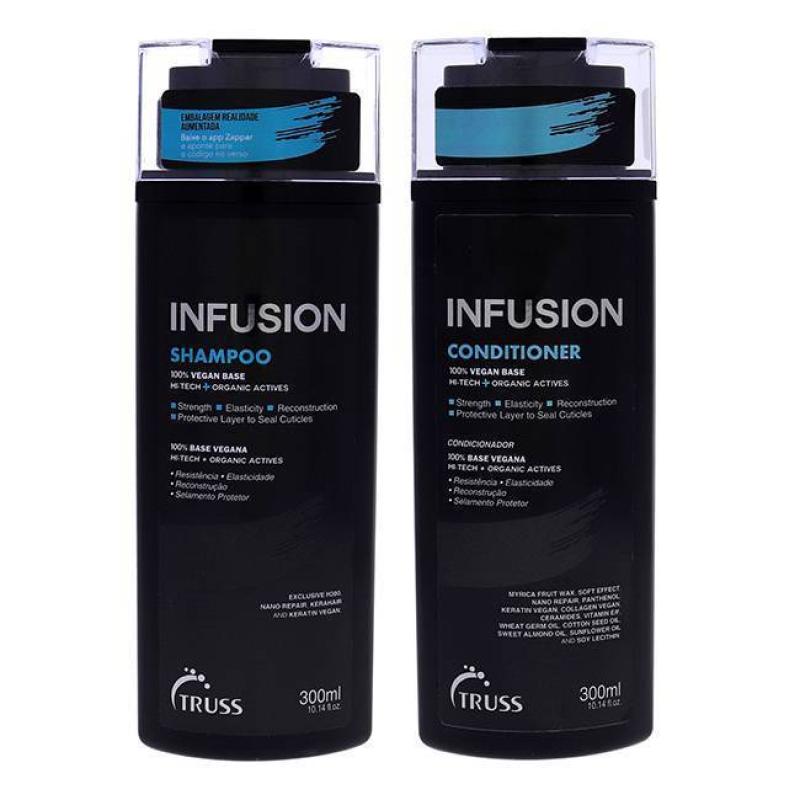 Infusion Shampoo and Conditioner Kit by Truss for Unisex - 2 Pc Kit 10.14 oz Shampoo, 10.14 oz Conditioner