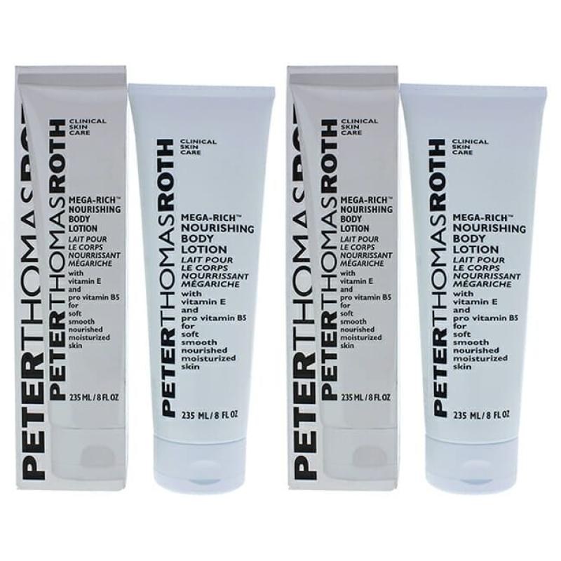 Mega-Rich Body Lotion by Peter Thomas Roth for Unisex - 8 oz Body Lotion - Pack of 2