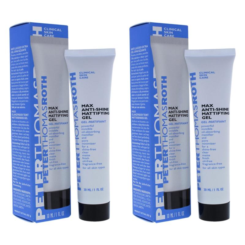 Max Anti-Shine Mattifying Gel by Peter Thomas Roth for Unisex - 1 oz Gel - Pack of 2