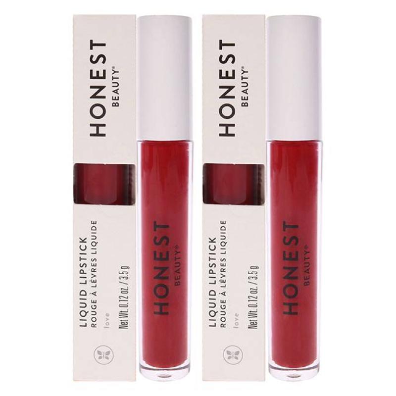 Liquid Lipstick - Love by Honest for Women - 0.12 oz Lipstick - Pack of 2