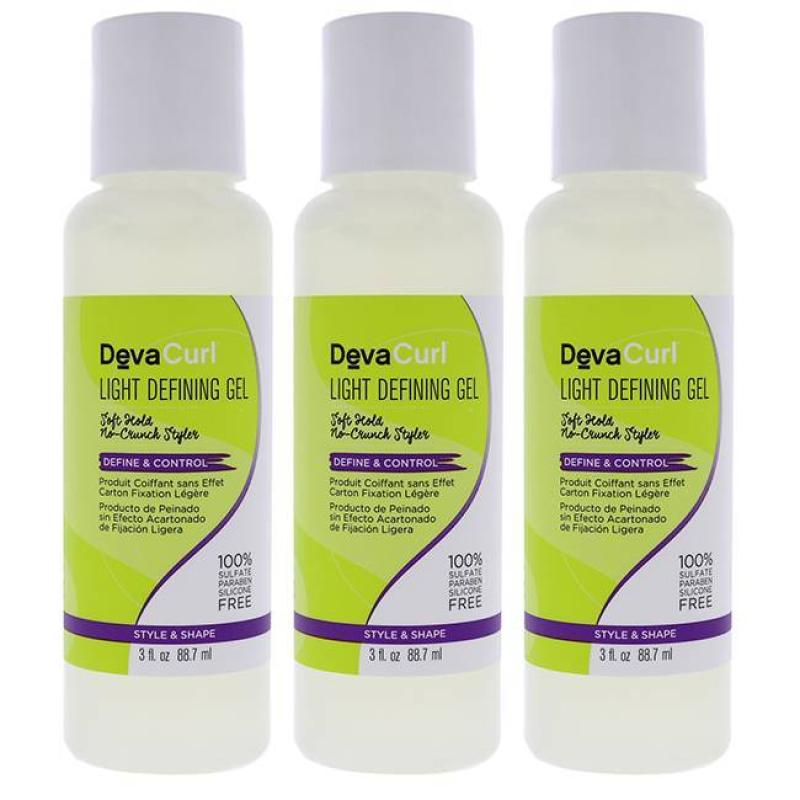 DevaCurl Light Defining Gel by DevaCurl for Unisex - 3 oz Gel - Pack of 3