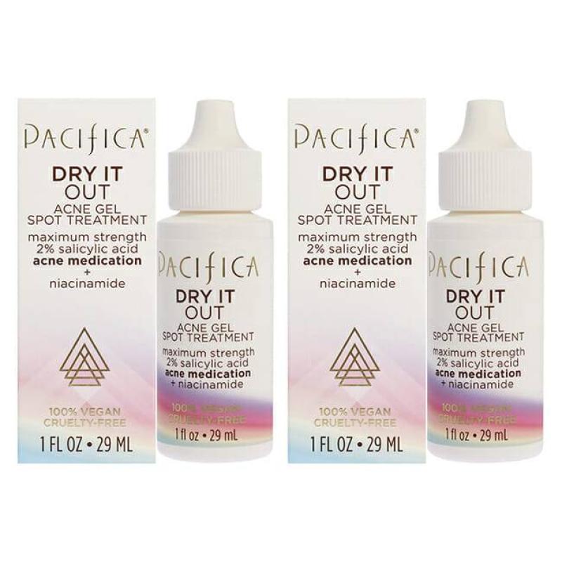 Dry It Out Acne Gel Spot Treatment by Pacifica for Unisex - 1 oz Treatment - Pack of 2