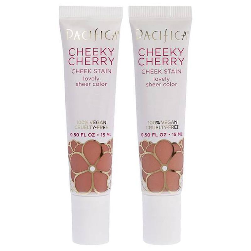 Cheeky Cherry Cheek Stain Kit by Pacifica for Women - 2 Pc Kit 0.5oz Blush Cherry Baby, 0.5oz Blush Sweet Cherry