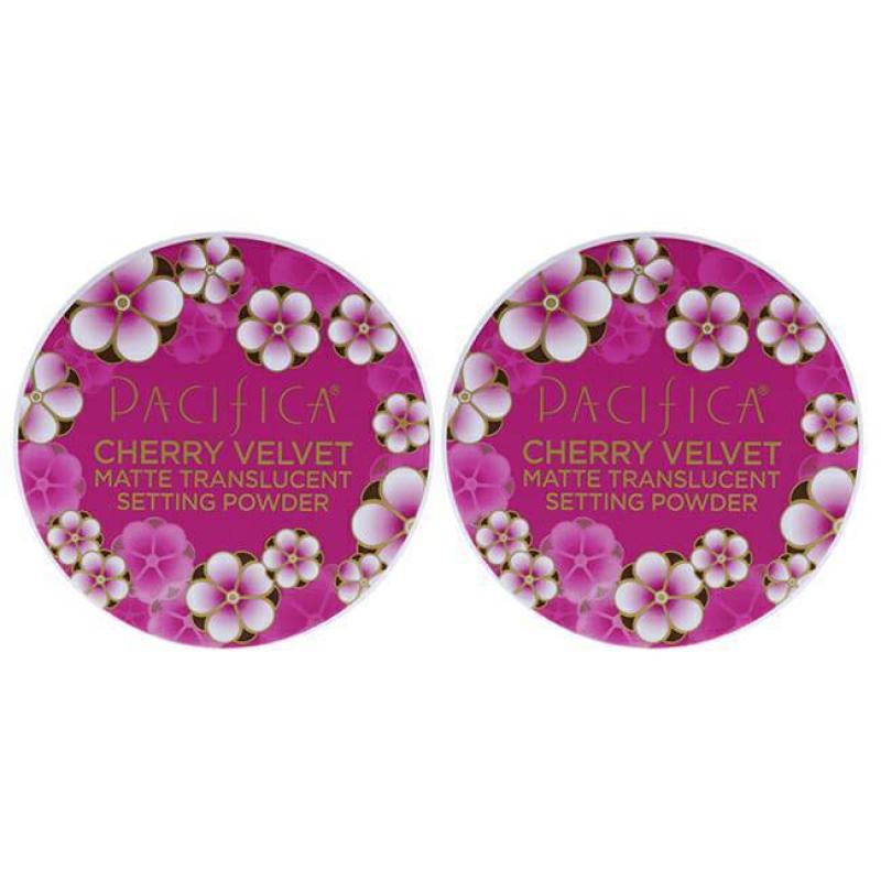 Cherry Velvet Matte Setting Translucent Powder by Pacifica for Women - 0.45 oz Powder - Pack of 2