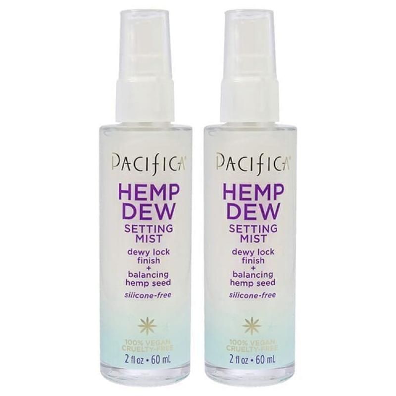 Hemp Dew Setting Mist by Pacifica for Unisex - 2 oz Face Mist - Pack of 2