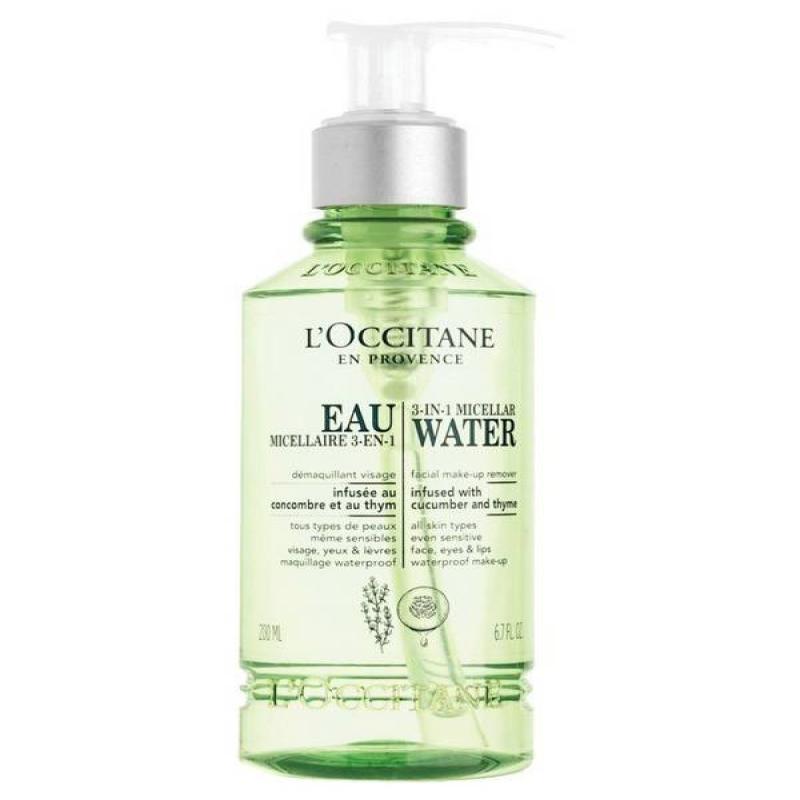 Loccitane 11MW200I19 Cleansing 3-in-1 Micellar Water Make Up Remover 6.7 FL.OZ (200 ml)